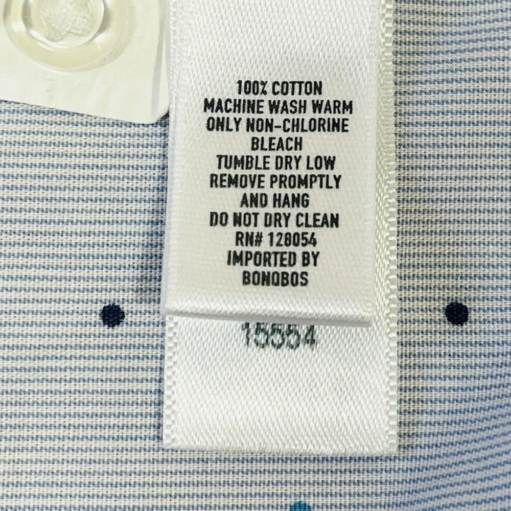 Lot of 3 Button Up Dress Shirts Mens Large Blue 100% Cotton Long Sleeves - Picture 13 of 13